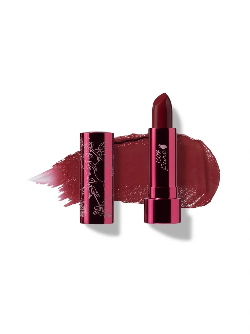 100% Pure Pomegranate Oil Moisture Lipstick in Black Rose